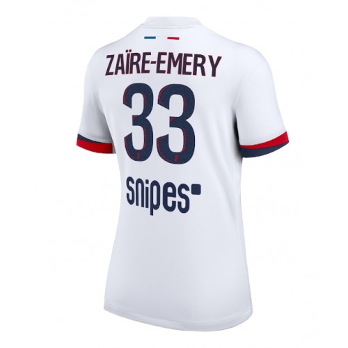 Paris Saint-Germain Warren Zaire-Emery #33 Replica Away Shirt Ladies 2025-26 Short Sleeve Paris Saint-Germain Warren Zaire-Emery #33 Replica Away Shirt Ladies 2025-26 Short Sleeve
